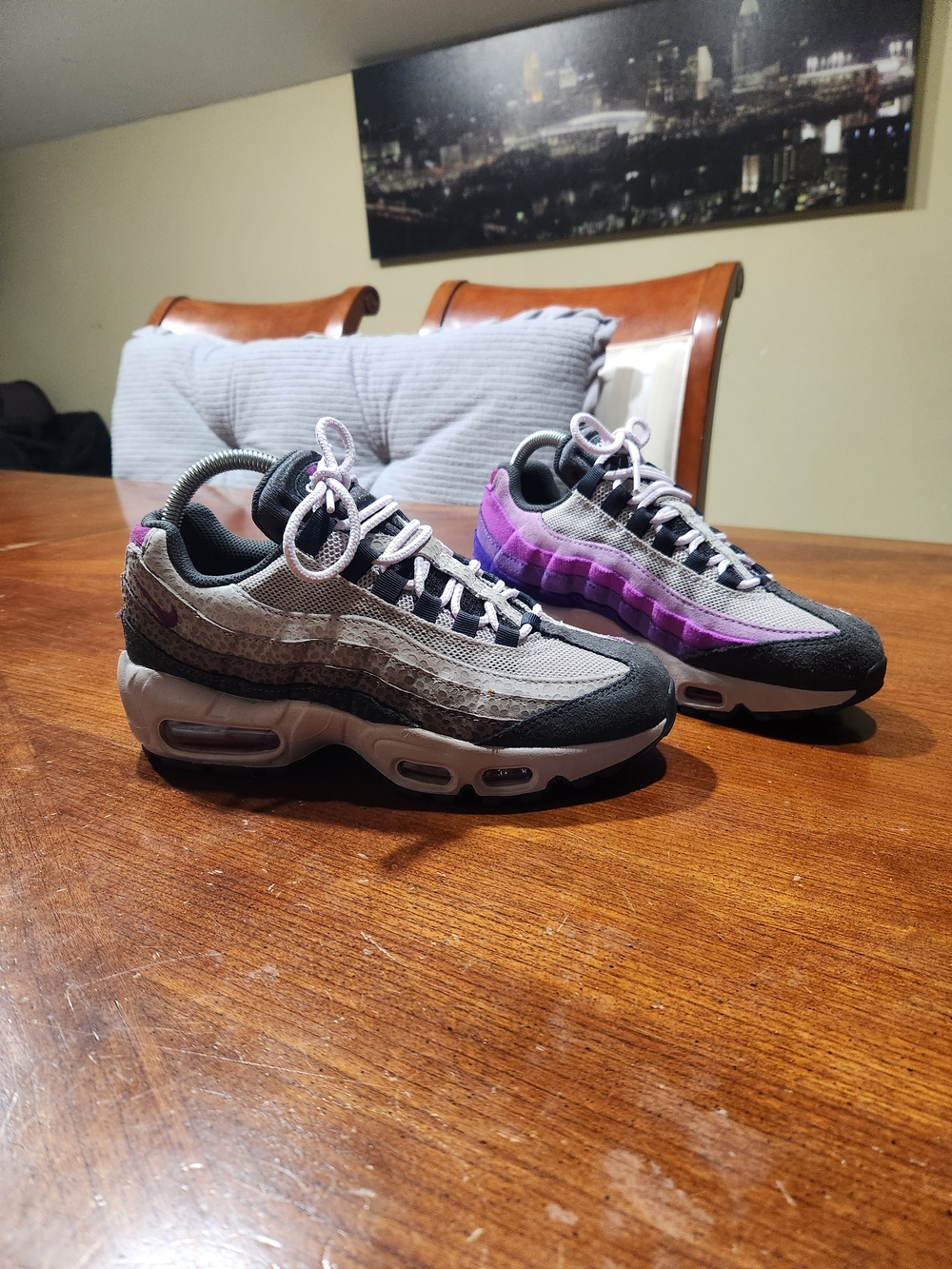 Nike Air Max 95 Gradient Purple Grey Sneakers Size 6.5 Women
